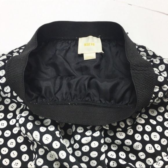 Anthropologie Maeve Paulina Button Print Mini Skirt in Black - Picture 6 of 7